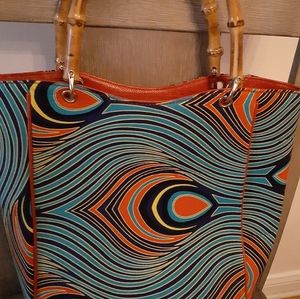 2-piece African floral handbag